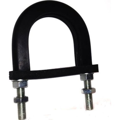 Light Duty Anti-Vibration Rubber Lined U-bolt 76 mm ID (suit 65 mm NB pipe)-T316 SS