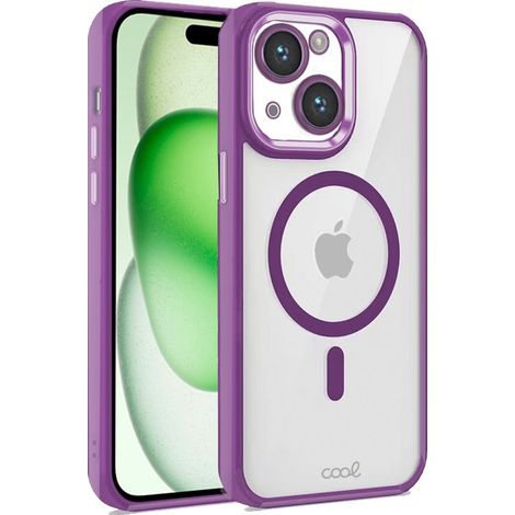 Carcasa COOL para iPhone 15 Plus Magnética Borde Violeta