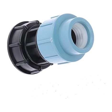 IBC-Tankadapter S60X6 mit 25 mm geradem MDPE-Anschluss, kompatibel mit IBC-Containern nach britischem und EU-Standard – AIMOONSA