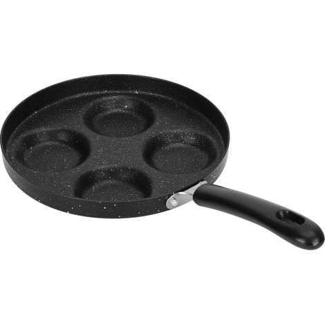 Poêle À Oeufs - Poêle À Crêpes 4 Alvéoles - Revêtement Antiadhésif - Pour Cuisinière À Gaz - 1 Pièce (1/5)