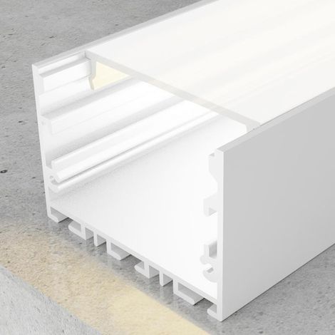 IluminaShop - Perfil de Aluminio Superficie Sixe Lacado Blanco 12V/24V/220V 2 Metros – Opcional Colgante (1/4)