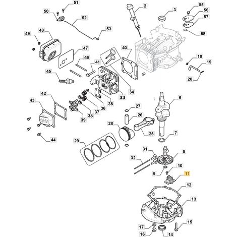 ORIGINAL STIGA regulador del motor TRE 224 tractor de césped 118551132/0