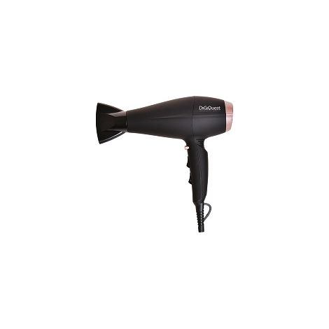DIGIQUEST Phon 1800-2200W max Motore AC WINDY PRO, Leggero e Potente, Finiture effetto Gomma, Cavo 3m, 6 combinazioni di Velocità, Colpo di Freddo, con Concentratore e Diffusore (1/5)