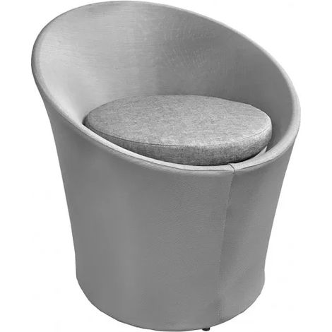 Fauteuil de jardin rond en aluminium et revêtement textilène - KIMI (1/5)
