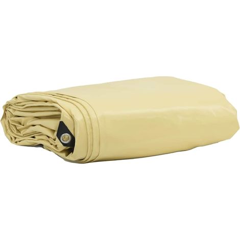 Lona 650g / m² Beige 1,5 x 6 m Lona con recubrimiento de PVC vidaXL