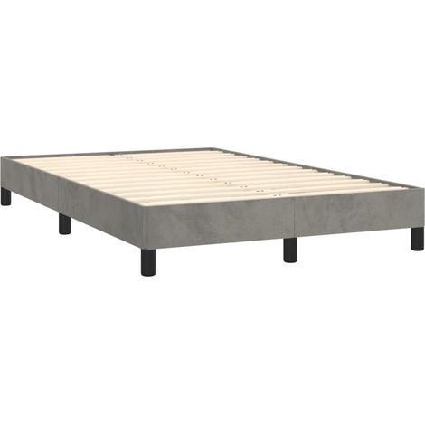 Cadre de lit sans matelas gris clair 120x190 cm velours vidaXL
