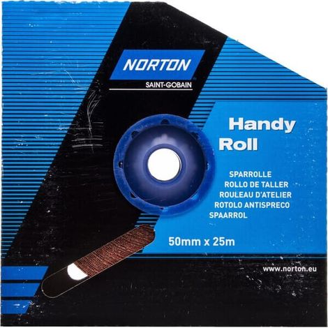 Rollo de papel de lija K50 25m NORTON 63642531827 (1/2)
