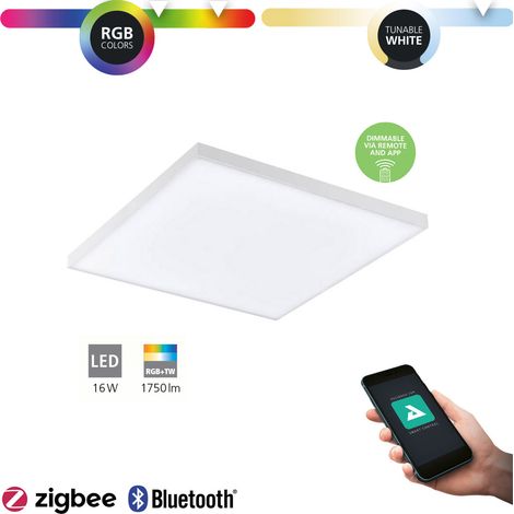 Plafoniera Moderna Turcona-Z Acciaio Bianco Luce Led Integrato 16W (1/5)