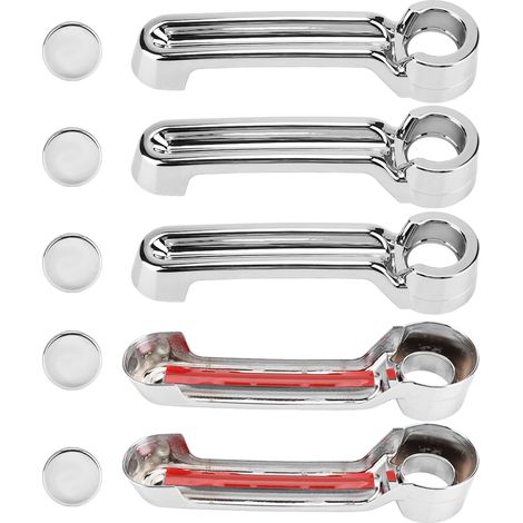 5-teiliges Türgriffset in Chrom + Kofferraumverkleidung für Jeep Wrangler Liberty Nitro Dodge Außenzubehör (1/5)