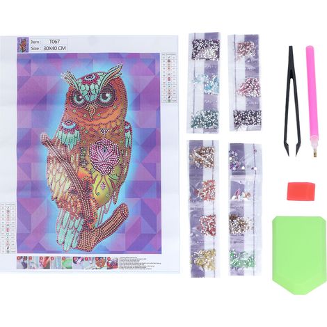 Tableau Diamant DIY Chouette - Kit de Diamants Résistants à l'Eau pour Décoration Murale (1/5)