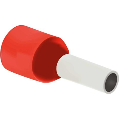 Aderendhülsen DIN 46228 Teil 4 isoliert, Größe N, Farbe Kodierung DIN Querschnitt 35mm² rot - 1 Stück (1/3)