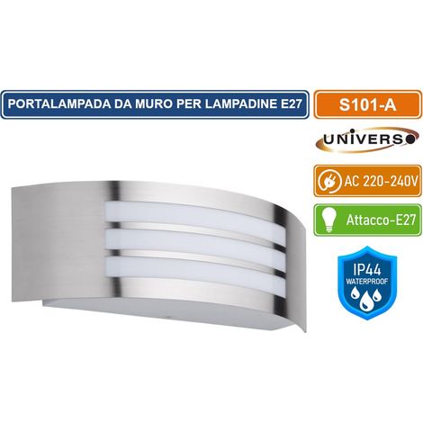 UNIVERSO S101-A PORTALAMPADA WALL LIGHT DA MURO PER LAMPADINE E27 DA ESTERNO IP44 (1/4)