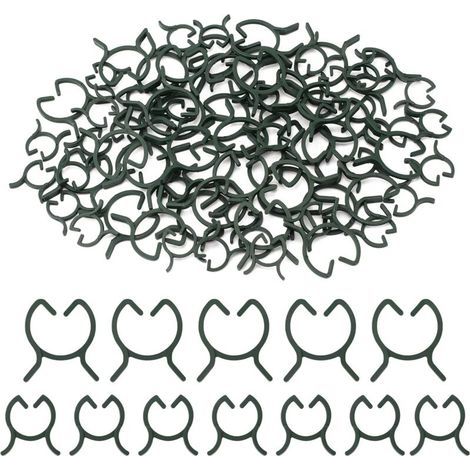 200 Pieces Plant Support Clips, Plastic Plant Clips, Climbing Plant Clips, Garden Clips, for Fruit, Vegetable, Tomatoes - M+L (1/5)