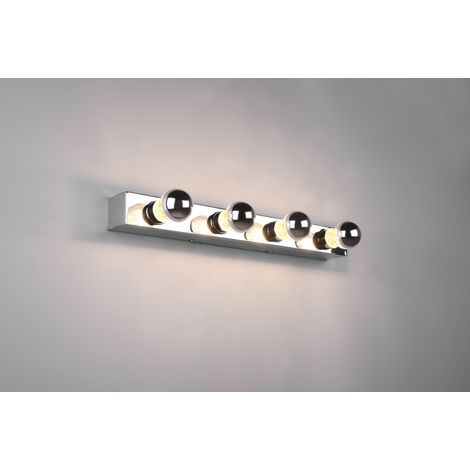 THEATRO H2O APPLIQUE CROMO 4 PORTA LAMPADA IP44 CON INTERRUTTORE H. 55CM ATTACCO E27 (1/5)