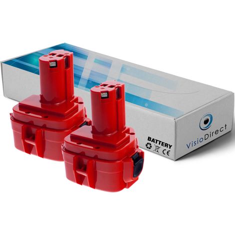 Lot de 2 batteries type 1222 pour Makita 3000mAh 12V (1/2)
