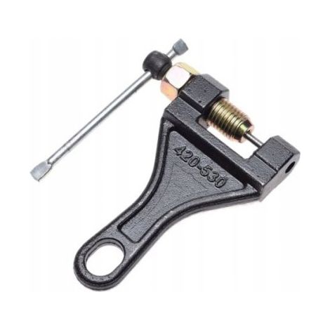 Máquina engarzadora de cadenas para motocicletas, quads y scooters 420, 428, 520, 525 y 530.