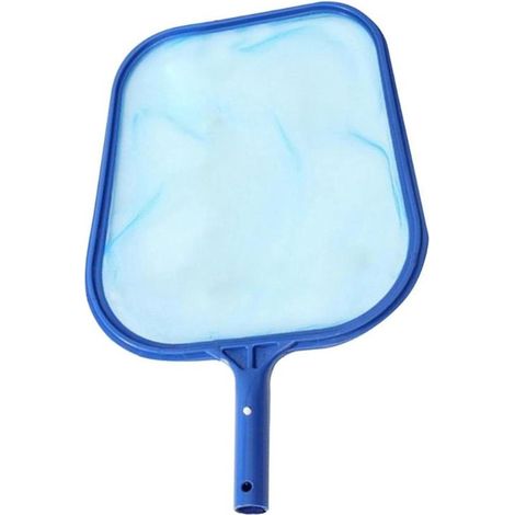 Recogedor de piscinas - Recogedor de red para estanques - Limpieza de la superficie del agua - Borde antiarañazos - 42 cm - Azul (1/5)