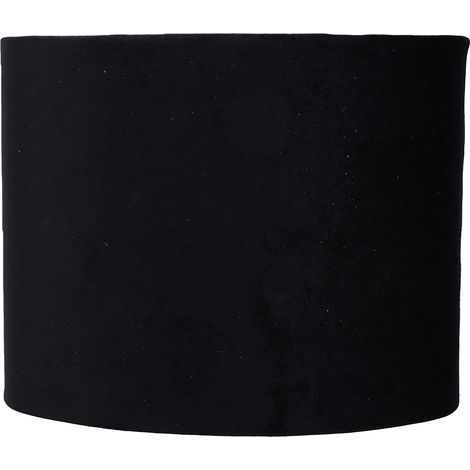 Abat-jour ovale en velours pour lampes de table/lampadaires E27/E14, en tissu noir