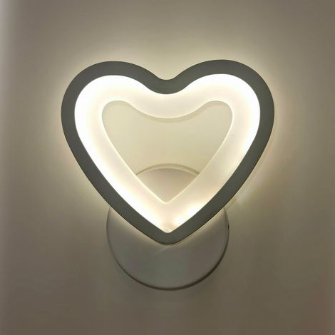 APPLIQUE LAMPADA DA MURO PER INTERNO A PARETE LUCE NATURALE 4000K CUORE CON LED (1/4)