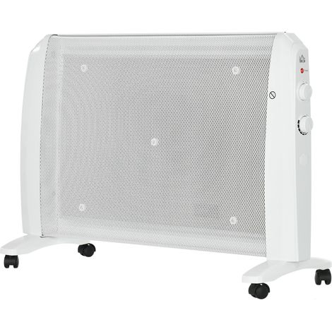 Radiateur électrique en mica 1000W, 2 niveaux, blanc, 79 x 27 x 54 cm, pour maison et usage quotidien, format pratique (1/5)