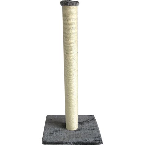 Poteau griffoir pour chat 90 cm – Base 40 cm x 40 cm – Sisal naturel – Évite les griffures sur les meubles – EBI