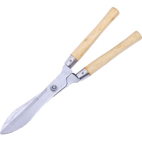 Grasschere mit Holzgriff, Gartenschere für Zuhause, Gartenschere für dicke Äste und Zweige, grüne Gras- und Blumenschere
