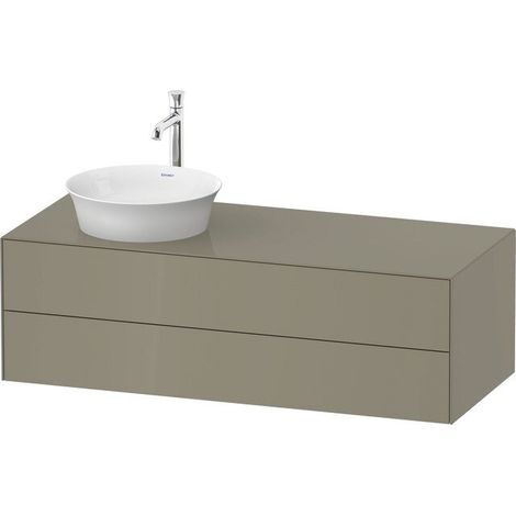 DURAVIT WT4987LH2H20010 WTU Tulipe blanche suspendue, 2 tiroirs, gauche