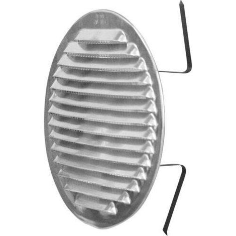 Griglia tonda aerazione alluminio con molle e rete Ø185 mm tecnosystemi 11160405
