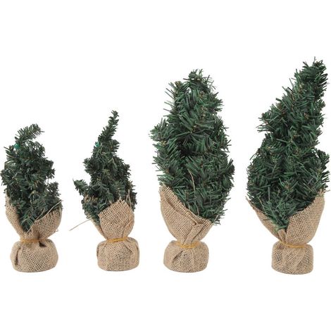 SJLERST Arbre de Noël Réaliste, 4 Pièces pour Expositions Artisanales, Vitrines, Centres de Villégiature
