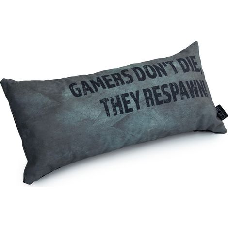 Game Over - Cuscini di supporto per il collo da interni, Cuscini di supporto lombare da esterni resistenti all'acqua, 56x27 cm Cuscini da gioco per soggiorno, Cuscini per divani - Giocatori Argento (1/5)