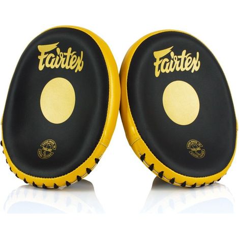 Fairtex FMV15 - Protectores de boxeo negros y dorados (1/4)