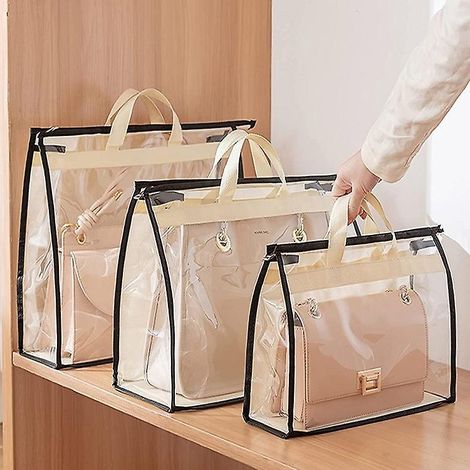 (paquet De 3) Rangement De Sac  Main, Sac De Rangement Pour Organisateur De Sac  Main Sac De Rangement Transparent Anti-poussire Pour Sac  Main Po (1/5)