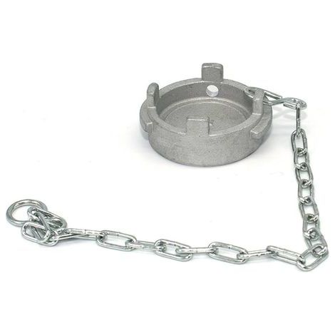 Bouchon symétrique Guillemin, pompier, plat type irrigation cadenassable avec chaînette - DN 100