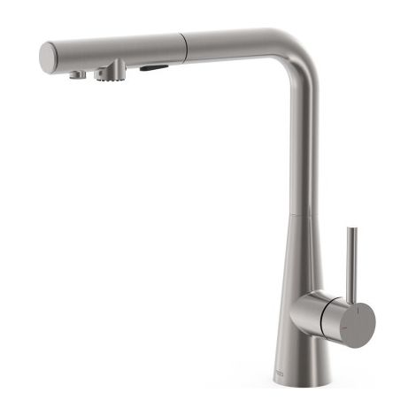 Mitigeur de cuisine à 2 voies avec bec extractible Acier inoxydable - TRES 23045304
