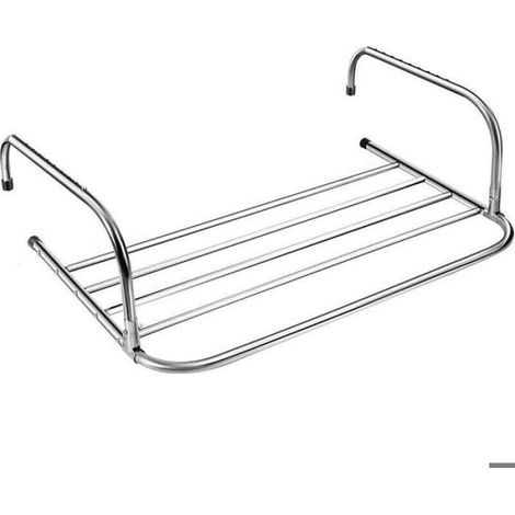 Etendoir A Linge - Acier Inoxydable - Pliable Telescopique 42-73 Cm - Pour Balcon Radiateur Porte - 1 Piece (1/4)