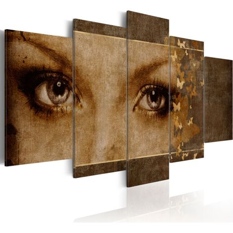 Tableau Imprimé "Yeux Comme des Papillons" 50 x 100 cm (1/2)