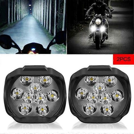 Phare LED L15 pour moto, véhicule électrique, lampe extérieure à 9 LED, double projecteur, 9V-85V-- (1/5)