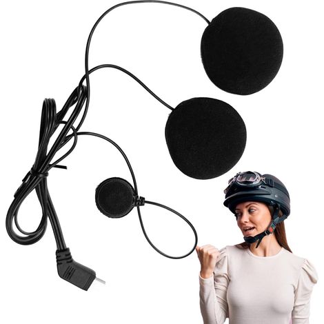 Microphone pour Casque de Moto Système Audio Intégré pour Casque de Accessoires pour Appels Clairs en Déplacement - Voyages, Sorties et Trajets Quotidiens (1/5)