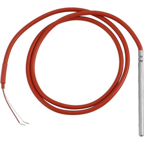 Sonde de température PT1000 -40-200 °C, insert 100 mm, diamètre 6 mm, étanche, 2 fils (1/4)