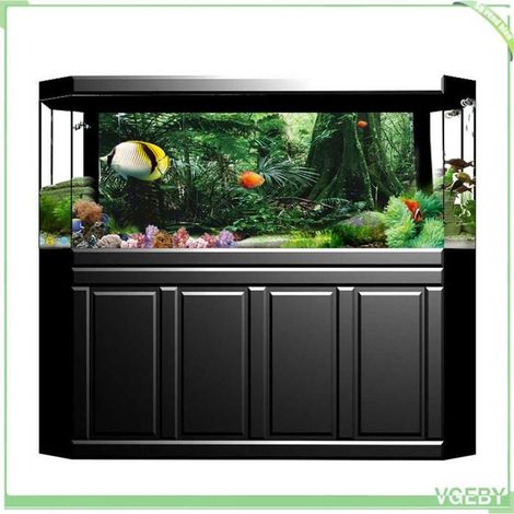 Autocollant pour aquarium - FAFEICY - Forêt tropicale - PVC auto-adhésif - 61x30 cm (1/5)