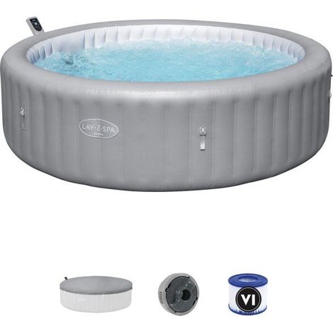 Spa gonflable BESTWAY - Lay-Z-Spa Hawaii - 236 x 71 cm - 4 a 8 places - Rond (Livré avec couverture, cartouche et diffuseur)