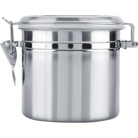 FILFEEL Récipient à café, Argent en Cartouche de café en Acier en Acier Inoxydable pour Jardin, Haricots, thé, (S) (M) (1/5)