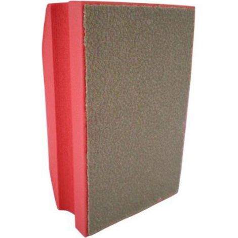 Diamwood Cale à Poncer Manuelle Diamantée avec Flexibilité et Polyvalence - 1 Unité - L. 90 x 55 mm - Grain 200 - Épaisseur Standard - Idéale pour Granit, Marbre, Verre - Couleur Rouge