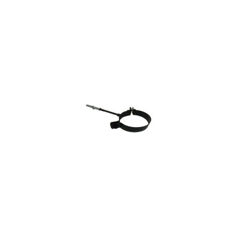 Sivac – Collier pour fumisterie noir – Ø 80mm – Fixation murale tous les 2m50 – Pour poêle à granulés – Usage intérieur et extérieur