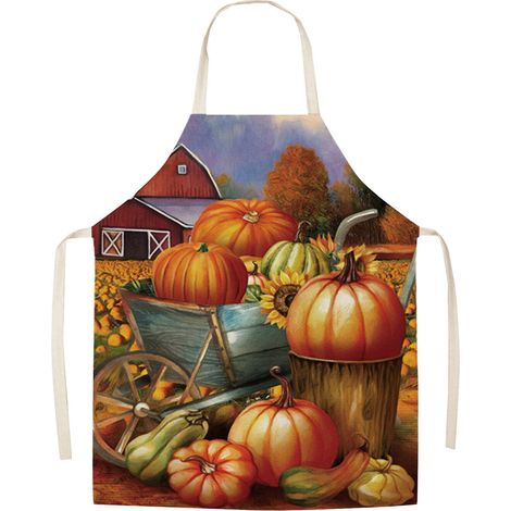 Tablier - Lin - 65 x 75 cm - Pour Cuisine Maison Ou Professionnelle - Résistant Aux Taches Et À L'Huile - Unitaire (1/4)