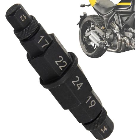 Douille pour axe de moto 12-24mm Outil Précis Compact Universel Portable Douille hexagonale pour Roue Pneu Fourche Arrière Mécanique Auto Atelier (1/5)