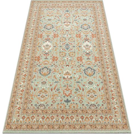 Wollteppich SOHO 477.26.LA400 OSTA - Ornament, Rahmen, natural grün / beige green 160x240 cm