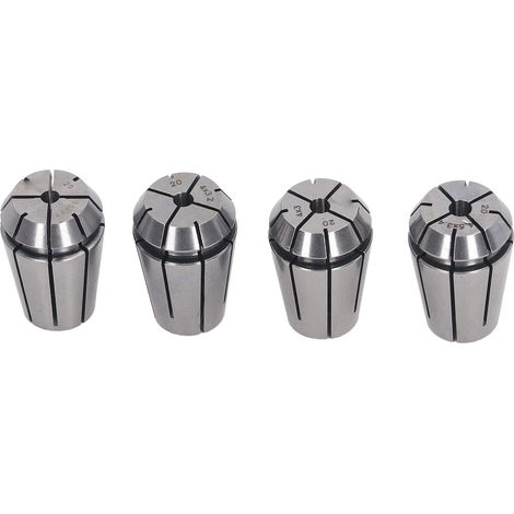 Satz mit 4 federbelasteten ERG20-Spannzangen für hochpräzise CNC-Dreh-/Fräsfutter (1/5)