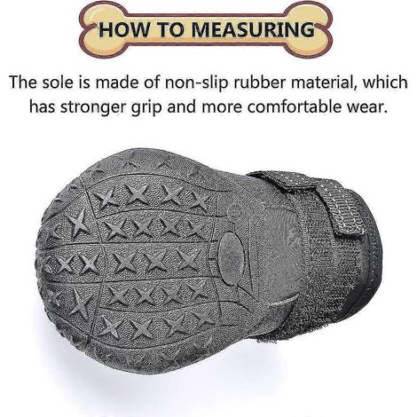 Botas para perros, zapatos impermeables para perros, botines para perros con suela reflectante resistente antideslizante, zapatos para perros medianos para exteriores (4 unidades)