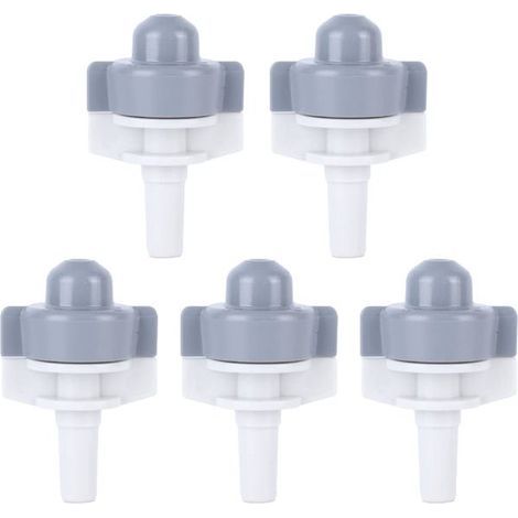 Set mit 5 Sprühdüsen für Gartenarbeit, Bewässerung und Wasserversprühung, für Rasen und Garten, grau (1/5)